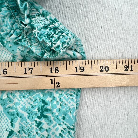 FEATHER AND FIND Paradisio Ruffle Top  and Relax Pant Set Womens XS Blue Python - Picture 8 of 16